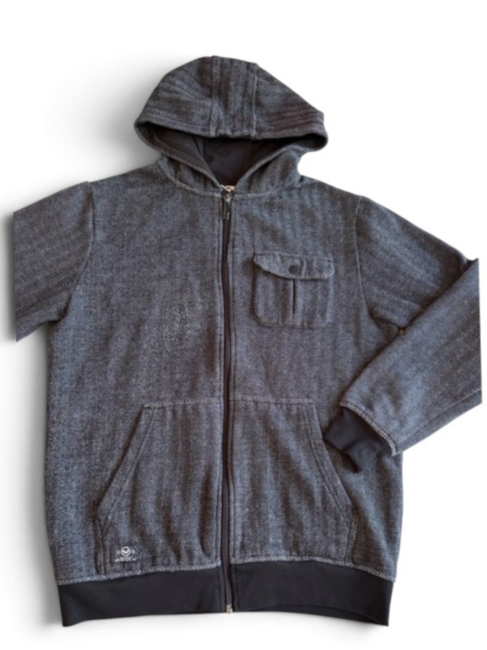Shawn White Zip Up Hoodie Sweatshirt Youth Size 16 XL Gray Pockets